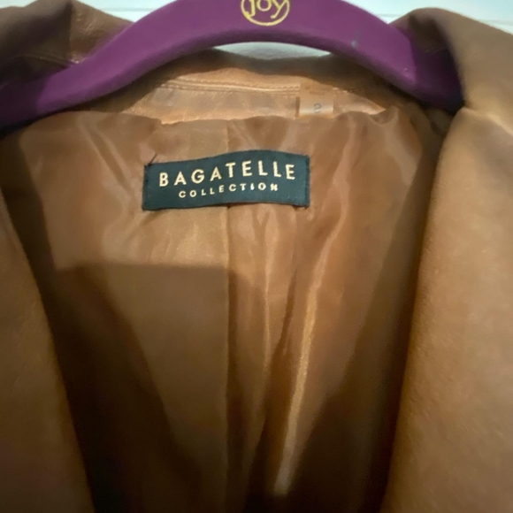 Bagatelle brown faux leather jacket - Picture 3 of 3